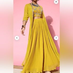 Mustard yellow Indian outfit